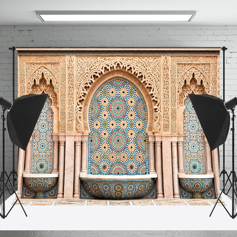 Lofaris Moroccan Mosque Fountain Architecture Photo Backdrop