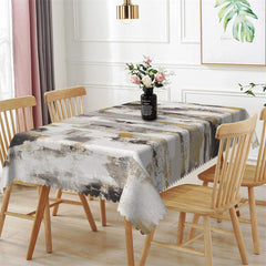 Lofaris Mottled Paint Distressed Style Rectangle Tablecloth