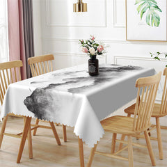 Lofaris Mountain Ink Painting Artistic Rectangle Tablecloth