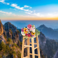 Lofaris Mountain Top Sunrise Beautiful Natural Scenery Backdrop