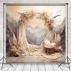 Lofaris Mountain Wall Arch Curtain Boho Wedding Backdrop