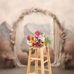 Lofaris Mountain Wall Boho Arch Garland Wedding Backdrop