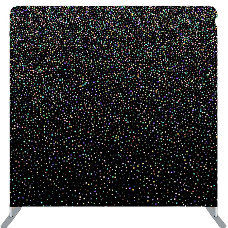 Lofaris Multi Color Sparkling Black Party Backdrop Cover