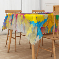 Lofaris Multicolor Artistic Dining Room Square Tablecloth