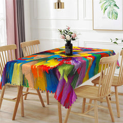 Lofaris Multicolor Artistic Dining Room Square Tablecloth