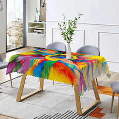 Lofaris Multicolor Artistic Dining Room Square Tablecloth