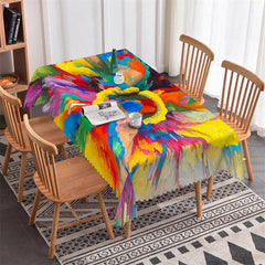 Lofaris Multicolor Artistic Dining Room Square Tablecloth