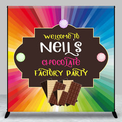 Lofaris Multicolor Chocolate Factory Custom Party Backdrop