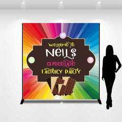 Lofaris Multicolor Chocolate Factory Custom Party Backdrop