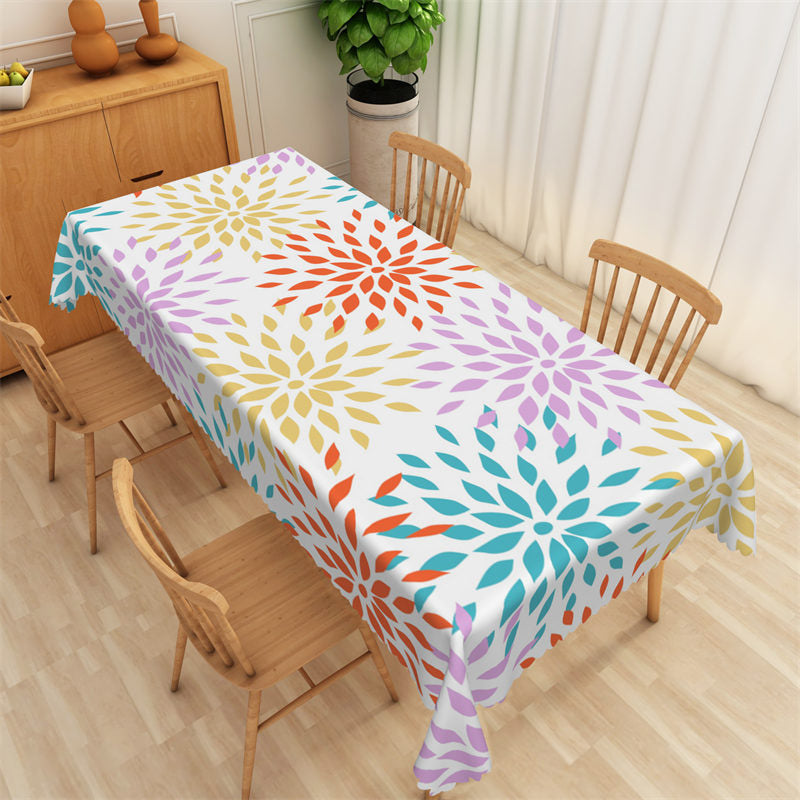 Lofaris Multicolor Decorative Pattern Rectangle Tablecloth