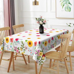 Lofaris Multicolor Flowers Botanical Picnic Party Tablecloth