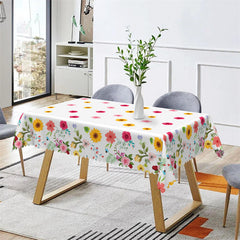 Lofaris Multicolor Flowers Botanical Picnic Party Tablecloth