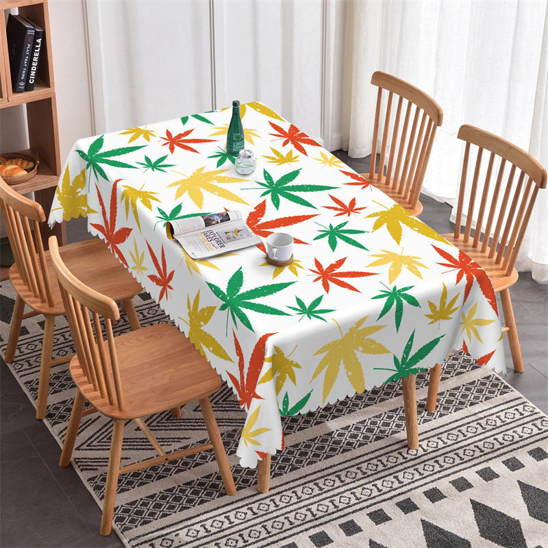 Lofaris Multicolor Maple Leaves Party Rectangle Tablecloth