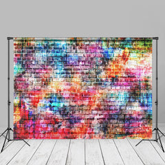 Lofaris Multicolor Painting Brick Wall Photo Studio Backdrop