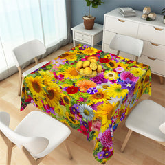 Lofaris Multicoloured Garden Sunflower Square Tablecloth