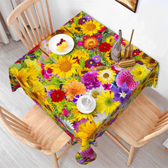 Lofaris Multicoloured Garden Sunflower Square Tablecloth