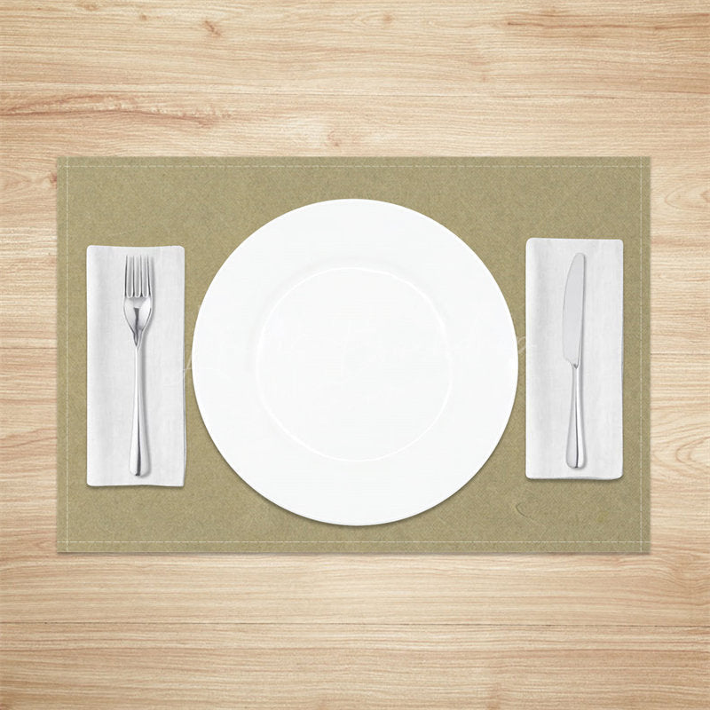 Lofaris Mung Bean Color Cloth Set Of 4 Placemats For Dinner