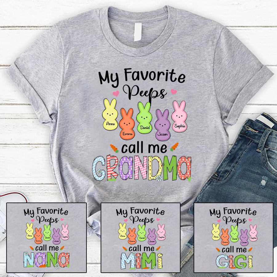 Lofaris My Favorite Peeps Grandma Kids Easter T-Shirt