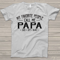 Lofaris My Favorite People Call Me Papa Kids Custom T-Shirt