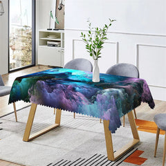 Lofaris Mysterious Dark Purple Sky Kitchen Rectangle Tablecloth