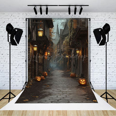 Lofaris Mysterious Path Pumpkins Halloween Party Backdrop