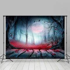 Lofaris Mysterious Terrify Forest Moon Night Halloween Backdrop