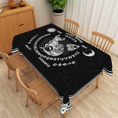 Lofaris Mystical Black Cat Divination Rectangle Tablecloth