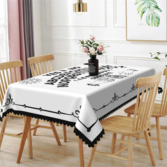 Lofaris Mystical White Divination Style Rectangle Tablecloth