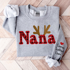 Lofaris Personalized Nana Christmas Custom And Kids Grandma Gift TH Sweatshirt