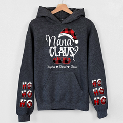 Lofaris Nana Claus Hoho Custom Name Christmas Gift Hoodie