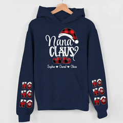 Lofaris Nana Claus Hoho Custom Name Christmas Gift Hoodie