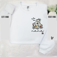 Lofaris Nana Daisy Ghost And Kids Embroidered Sweatshirt