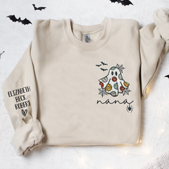 Lofaris Nana Daisy Ghost And Kids Embroidered Sweatshirt