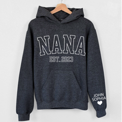 Lofaris Nana Est And Kids Personalized Name Gift Hoodie