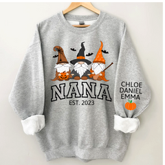 Lofaris Halloween Gnome Nana Est And Kids CTH01 Sweatshirt