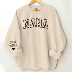 Lofaris Nana Grandma And Grandkids Custom Gift Sweatshirt