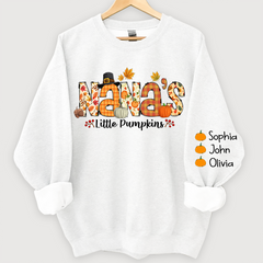 Lofaris Nana little pumpkins autumn And Grandkids Sweatshirt