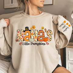 Lofaris Nana little pumpkins autumn And Grandkids Sweatshirt