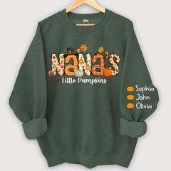 Lofaris Nana little pumpkins autumn And Grandkids Sweatshirt