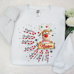 Lofaris Nana Reindeer Candy Cute Christmas Sweatshirt