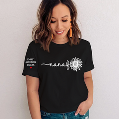 Lofaris Custom Nana Sunflower Grandkids Mothers Day T-Shirt