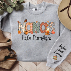 Lofaris Nanas Little Pumpkins Autumn Custom Name Sweatshirt