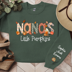 Lofaris Nanas Little Pumpkins Autumn Custom Name Sweatshirt