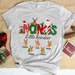 Lofaris Nanas Little Reindeer Christmas Customized T-Shirt