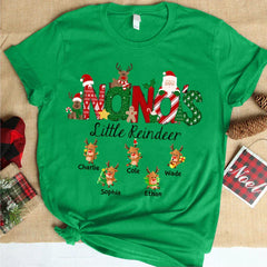 Lofaris Nanas Little Reindeer Christmas Customized T-Shirt