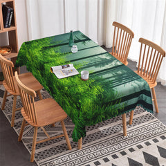 Lofaris Natural Forest Grass Spring Rectangle Tablecloth