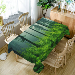 Lofaris Natural Forest Grass Spring Rectangle Tablecloth