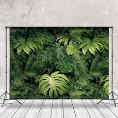 Lofaris Natural Green Monstera Leaves Spring Photo Backdrop