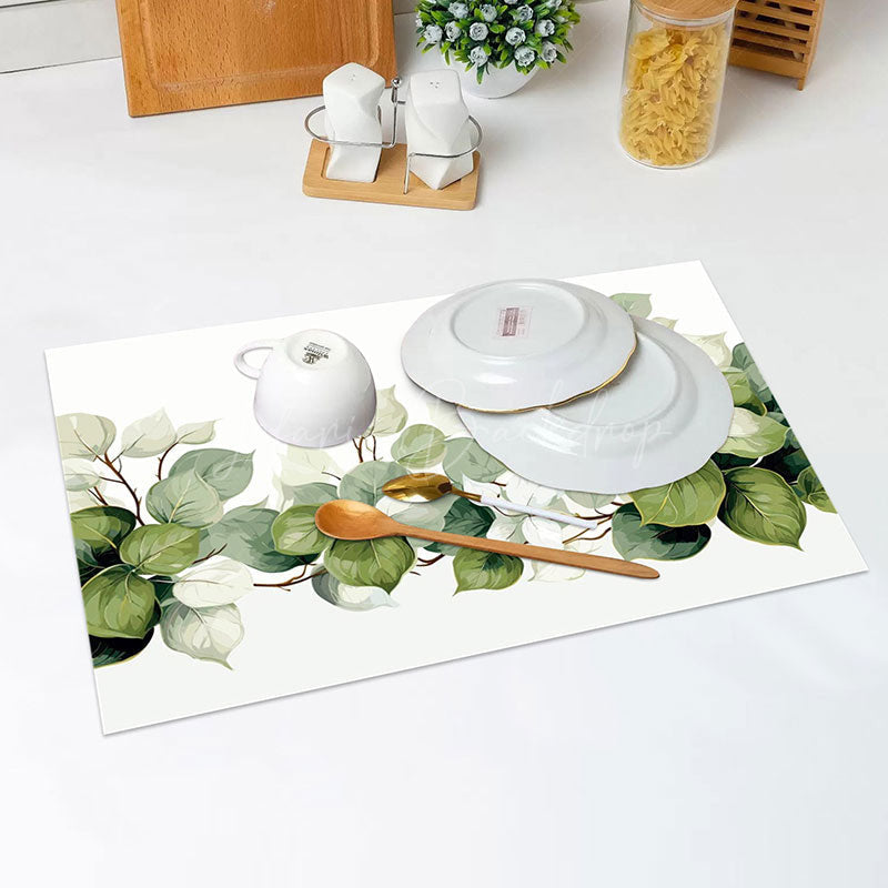 Lofaris Natural Spring Greenery Dining Set Of 4 Placemats