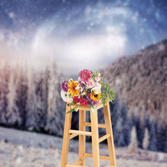 Lofaris Natural Winter Scene Photography Backdrop Photo Shoot